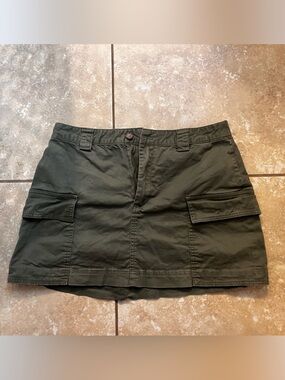 Abercrombie & Fitch Olive Utility Mini Skirt